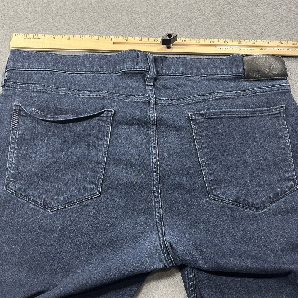Paige Jeans Mens 36x28 Blue Normandie Straight Medium Wash Stretch Denim - Picture 6 of 11